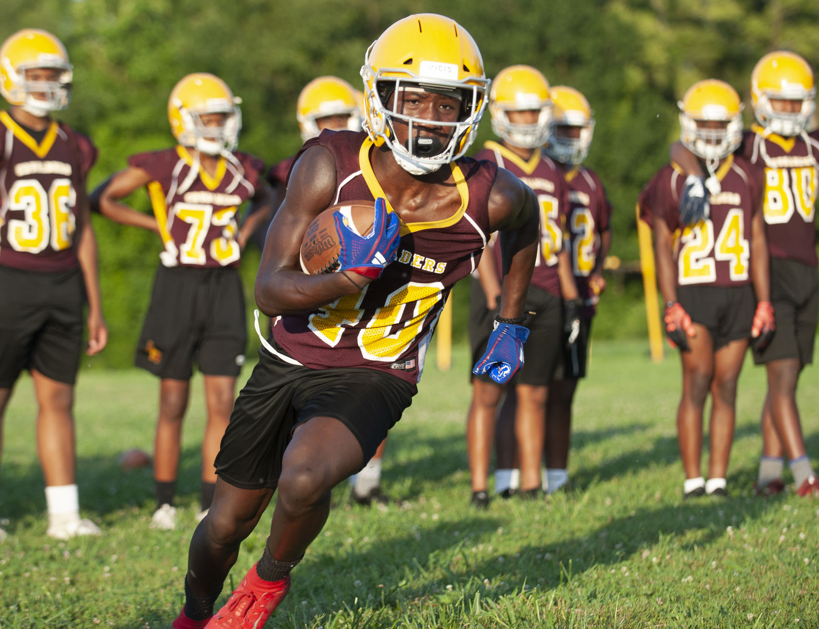 Lutheran North football practice